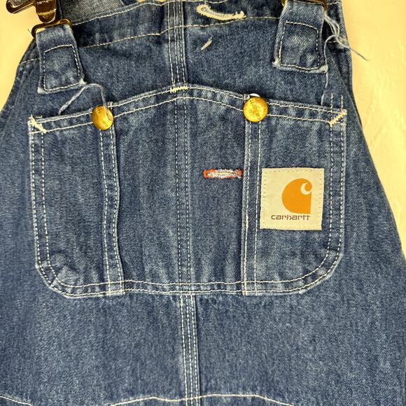 Vintage Carhartt Denim Coveralls Unlined 34x30 - Picture 3 of 11
